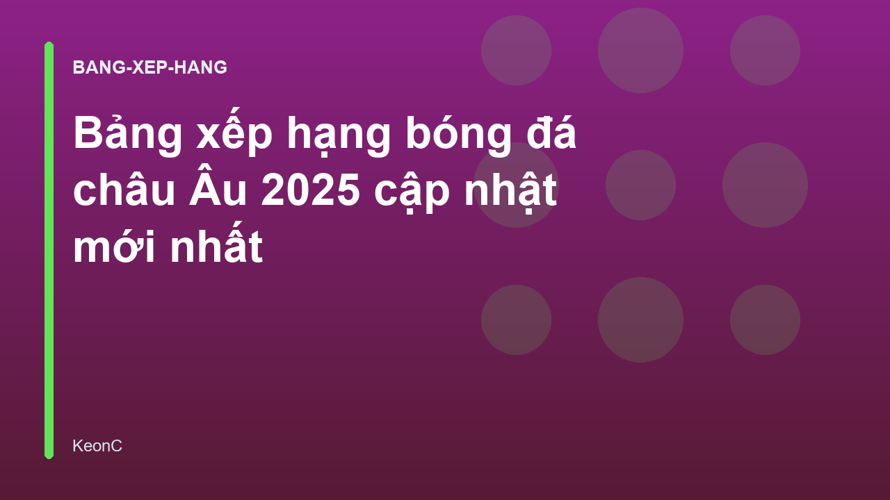 Read more about the article Bảng xếp hạng bóng đá châu Âu 2025 cập nhật mới nhất